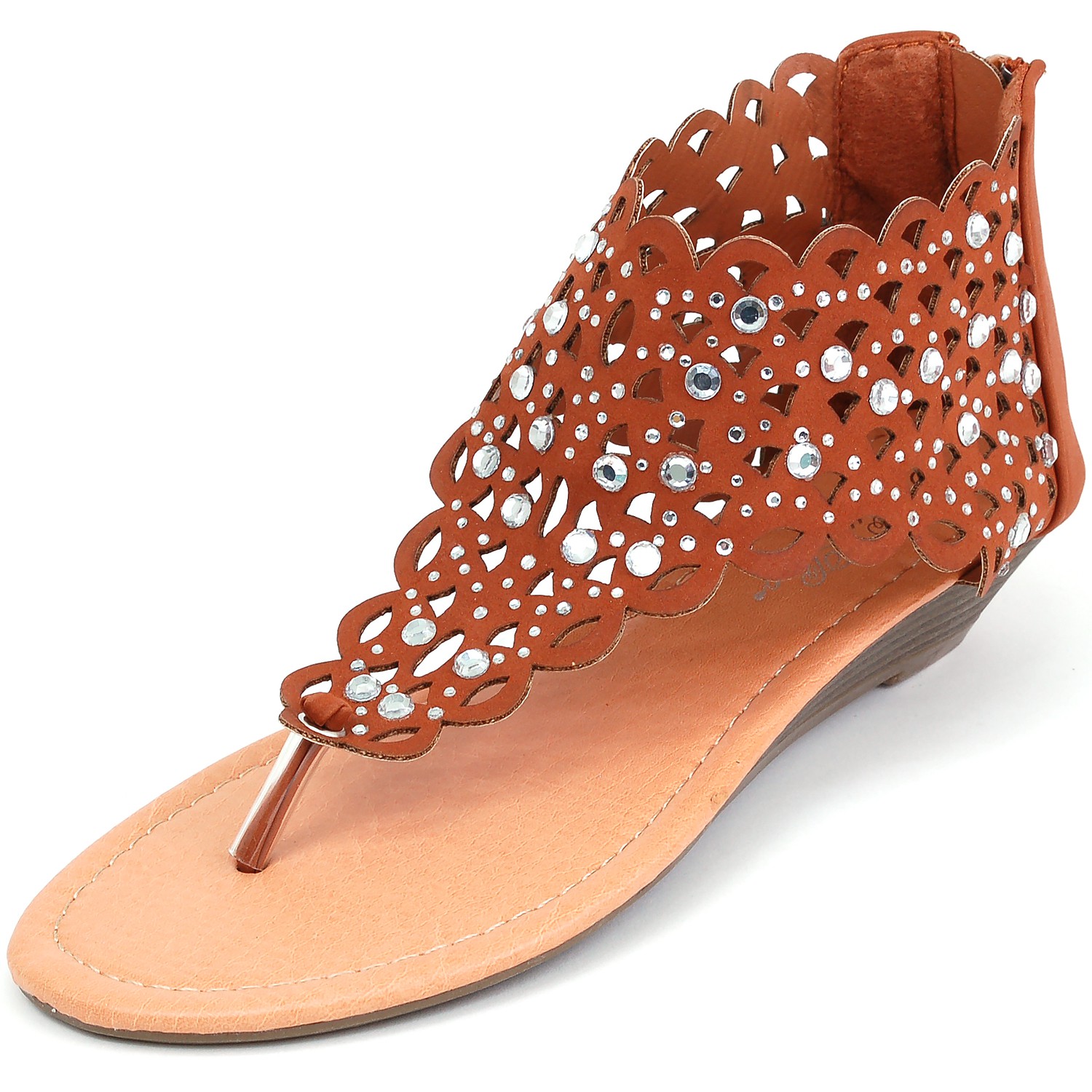 dressy wedge thong sandals